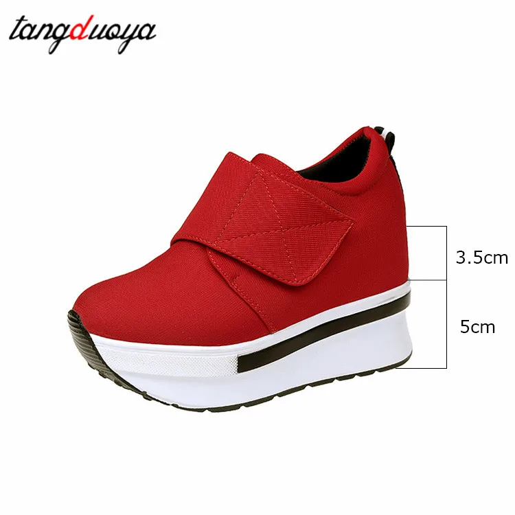 canvas shoes women platform slip-on wedge for ladies breathable trainers zapatillas mujer 2020 | Обувь