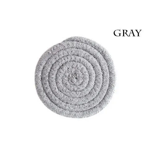 Small gray 1 шт./компл. хлопковые обеденные коврики для столиков Coaster Кофе напитки кухонные аксессуары чашечка кружка подстаканники колодки держатель чайной чашки - Цвет: Small gray