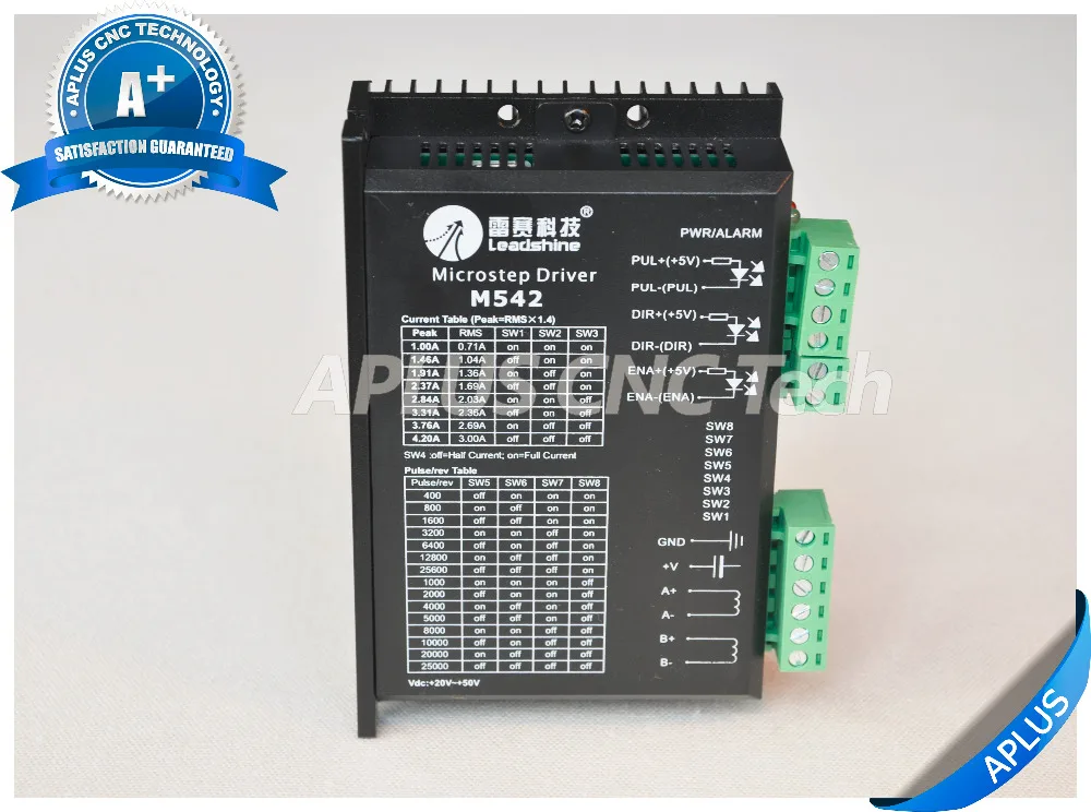 3 шт. LeadShine M542 2 фазный Драйвер шагового двигателя до 50VDC/4.2A/128 microstep|driver impact|driver setdriver