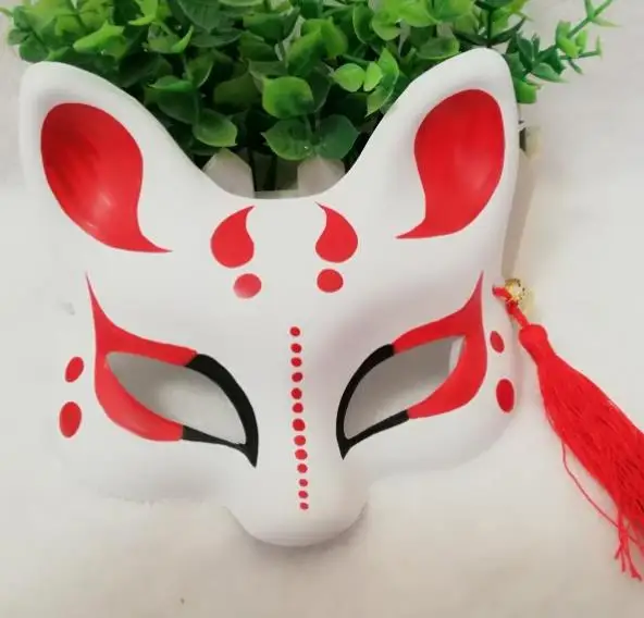 Японское аниме Natsume Yuujinchou Husky Fox МАСКА ручная роспись ПВХ лиса половина косплей с маской для лица Хэллоуин - Цвет: style9