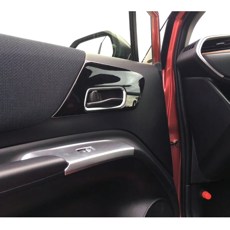 2 шт. для Toyota Sienta 2016 2017 XP170 ABS Хром Матовый Интерьер Передняя дверь подлокотник окно