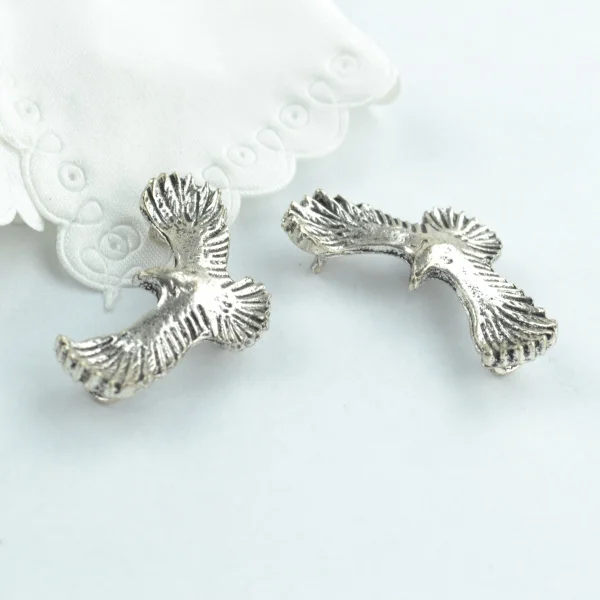 8 шт. античные посеребренные подвески из цинкового сплава Орел для