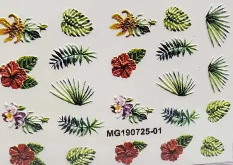 3D Новое поступление акриловая гравировка наклейка для ногтей красный цветок