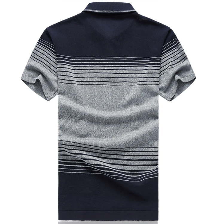 Мужские поло в полоску модные высокого качества классический стиль короткий