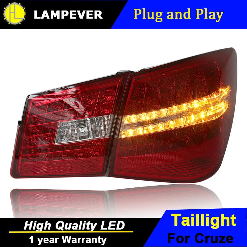 Lampever Стайлинг для Chevrolet Cruze задние светильник s 2009-2014 Benz-Стиль светодиодный фонарь