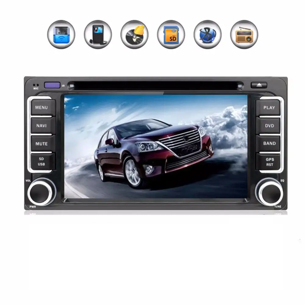 Универсальный автомобильный DVD плеер 6 2 &quotс GPS(opt) TV/BT Радио стерео аудио для TOYOTA