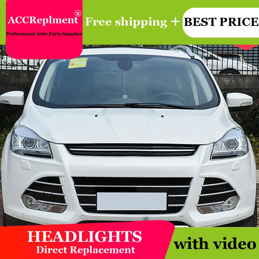 Автомобильный Стайлинг 2013-2016 для Ford Escape фары U angel eyes LED light bar Q5 bi xenon объектив