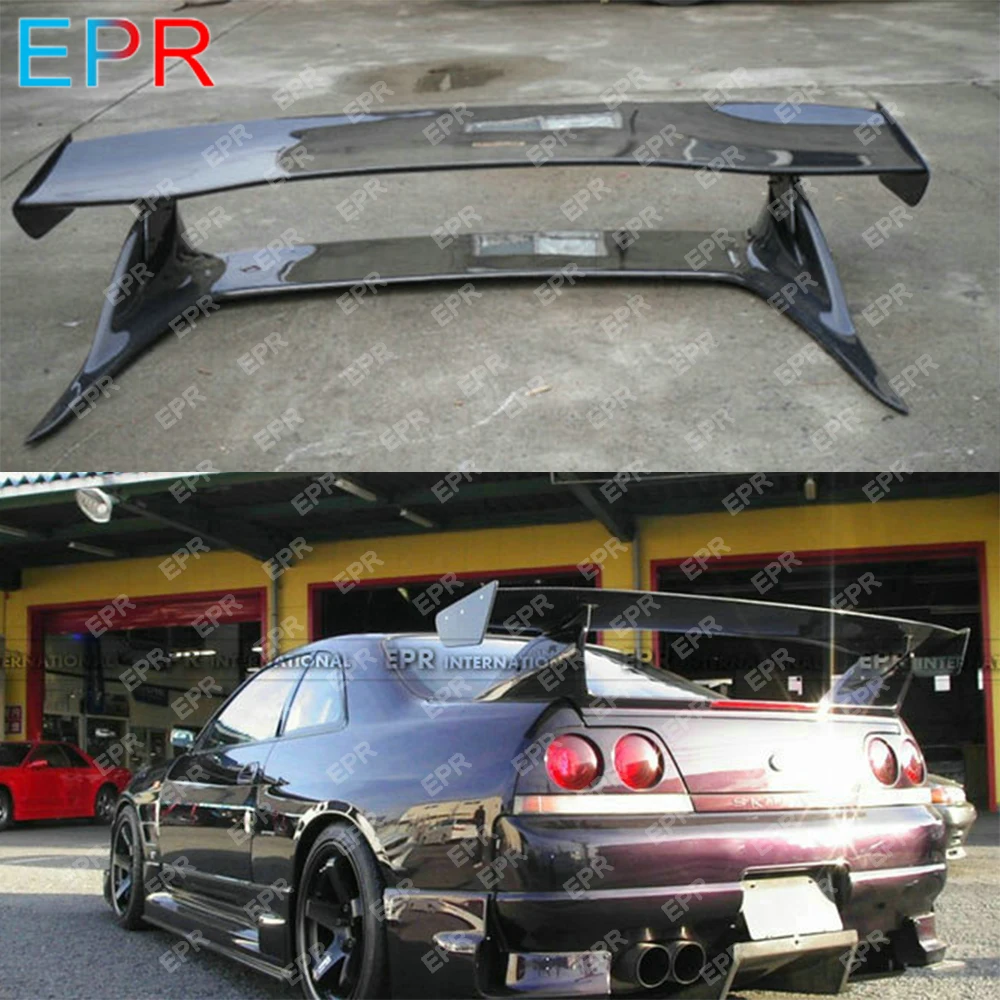 Для Nissan Skyline R33 OEM спойлер из углеродного волокна, комплект кузова, автонастройка части для GTR R33 спойлер с Пчелой R GT Спойлер лезвие