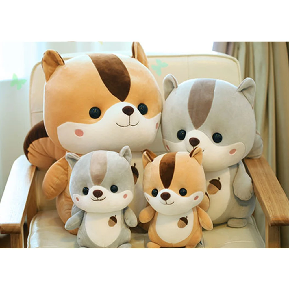 Мягкая Плюшевая белка милая мягкая кукла животное игрушки украшения для малышей