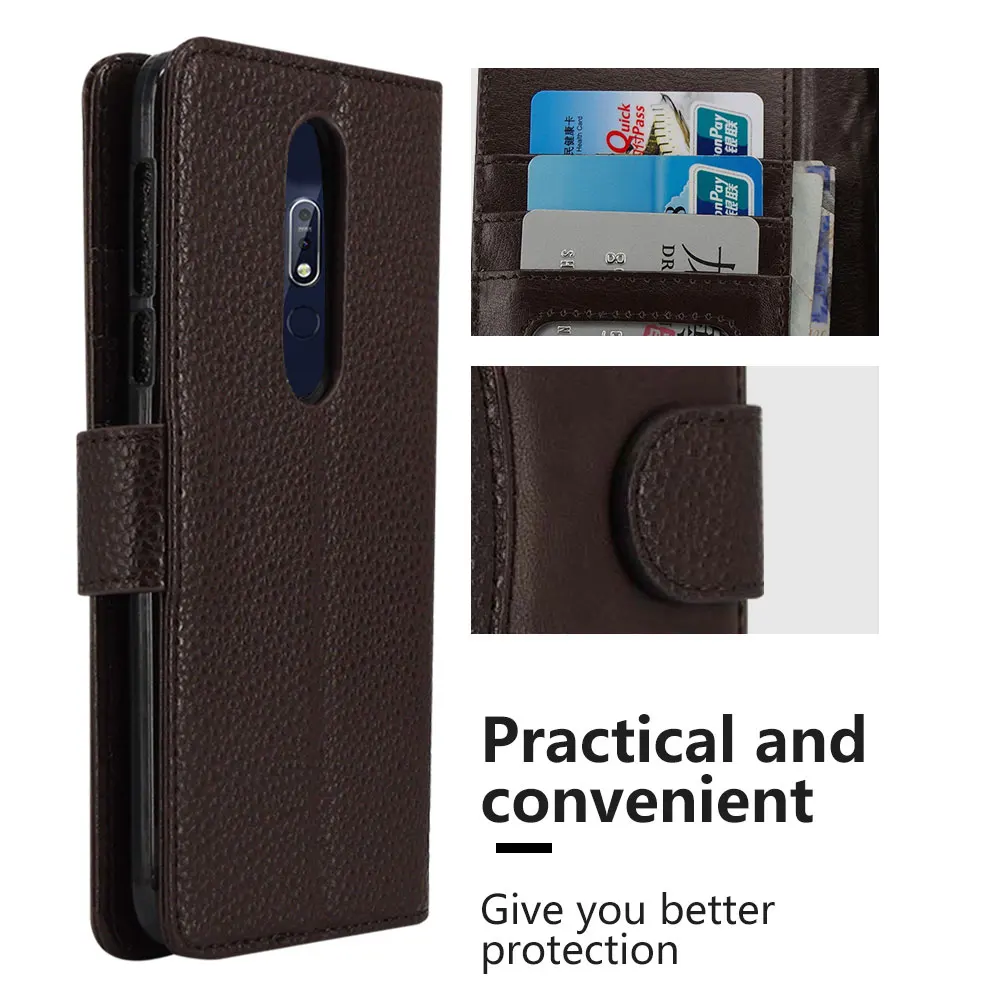 IDOOLS Flip Case for Nokia 7.1 Nokia7.1 Luxury Wallet PU Leather TPU Cover Magnetic Phone Bags Cases Coque 5.84'' | Мобильные