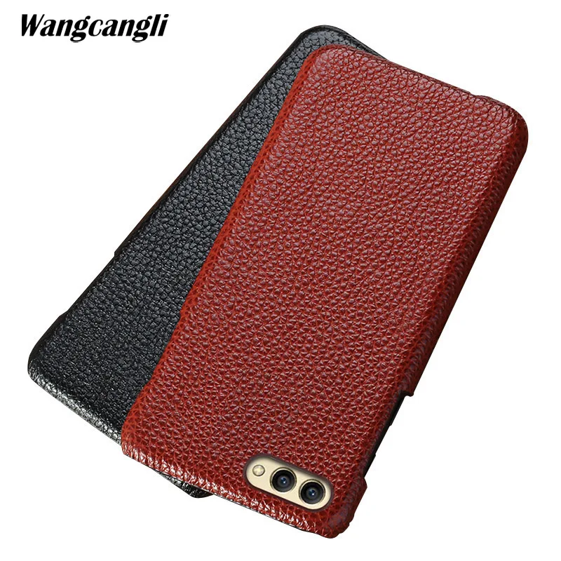 New leather large lychee half-clad For HUAWEI P10 p10 plus P20 pro case Hand-customized business | Мобильные телефоны и