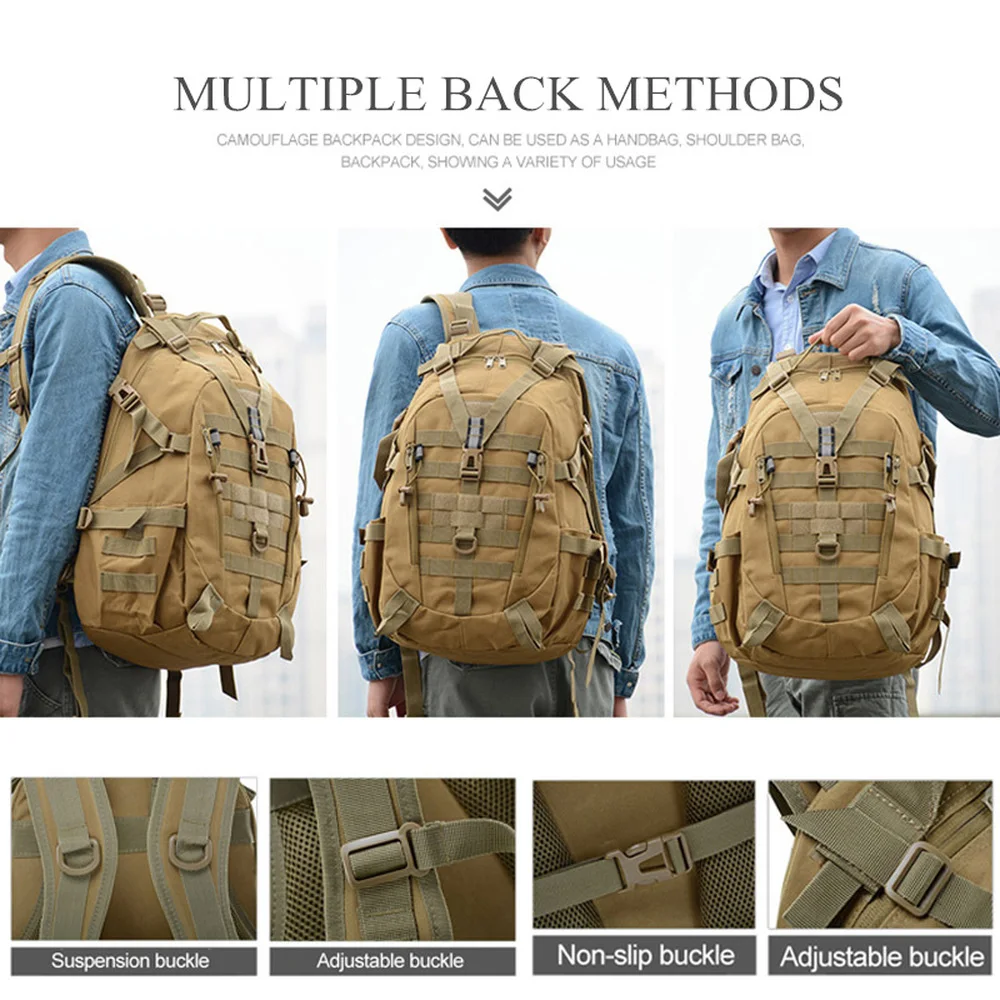 Большой рюкзак для кемпинга военные штурмовые мужские сумки путешествий