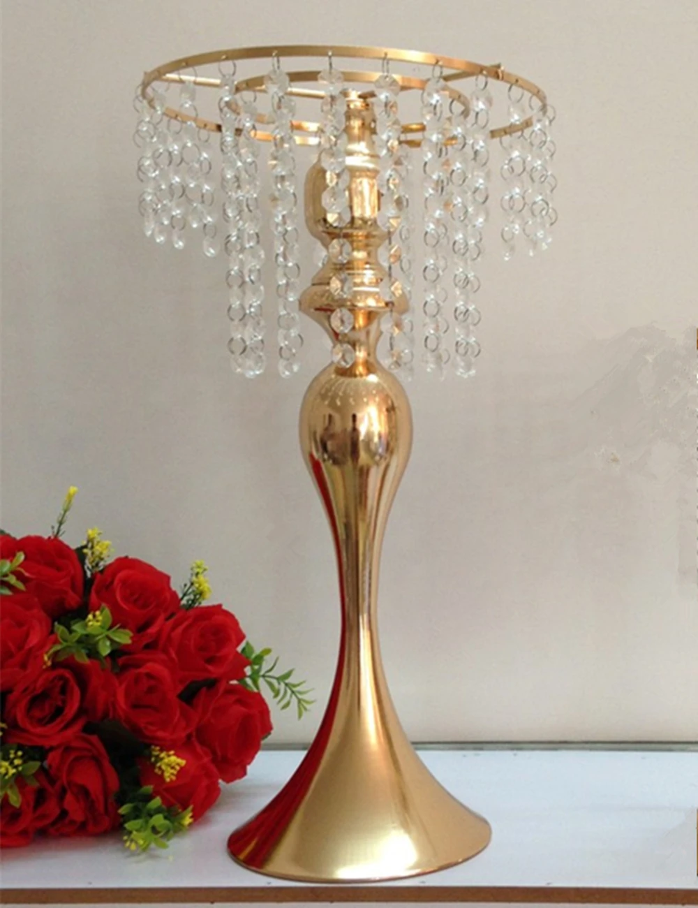 Новое поступление золотой и серебряный Свадебный Хрустальный Настольный