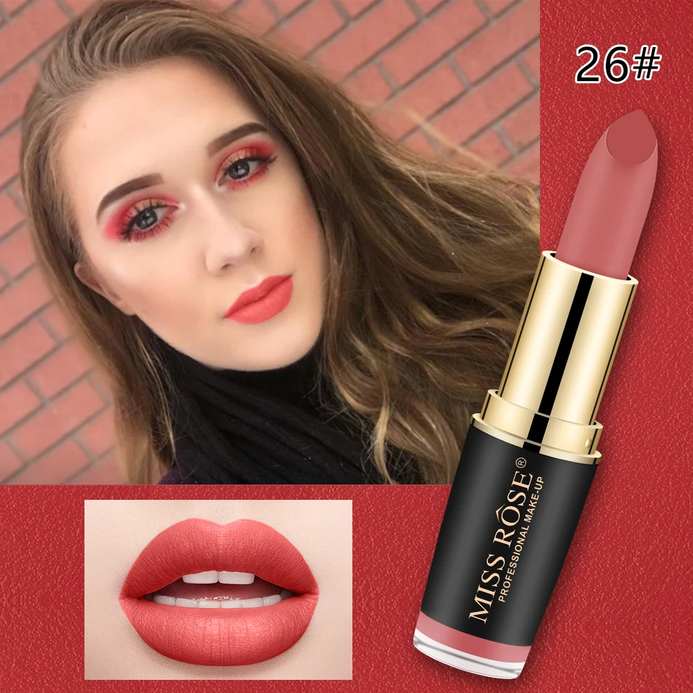 fensegaizi26 MISS ROSE, макияж, губы, ТИНТ, макияж, губная помада, набор, блеск для губ, стойкий, телесный, губная помада, красная, матовая губная помада, водостойкая, Maquiagem - Цвет: fensegaizi26