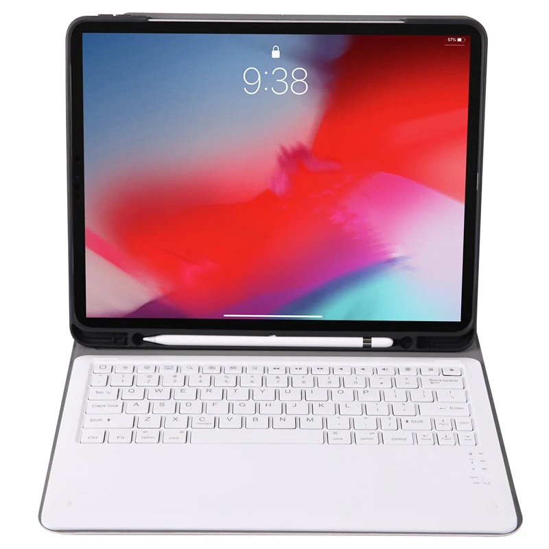 Чехол с клавиатурой для Ipad Pro 12,9-Беспроводная Клавиатура Чехол/крышка [автоматическое Пробуждение/сон] [Apple Pencil Charging Suppor