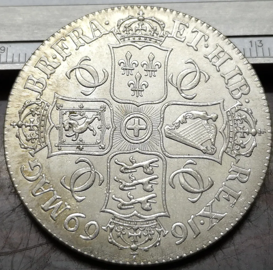 1669 Великобритания монета с серебряным покрытием копия