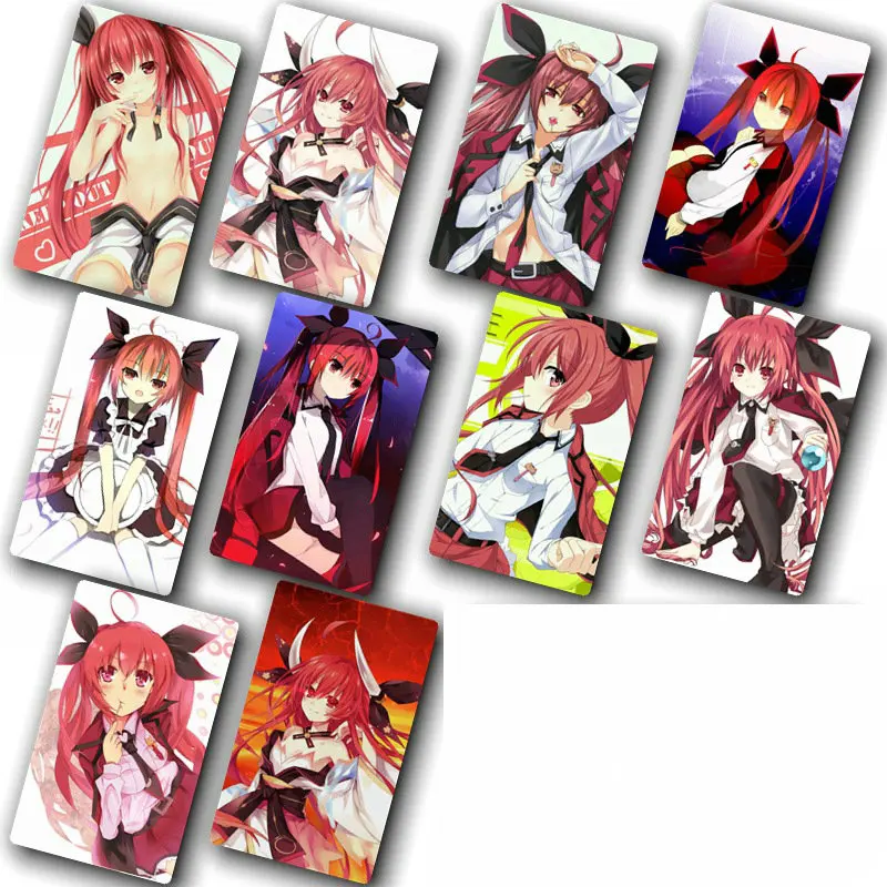 100 шт./лот, AC DATE A LIVE, аниме, кристальная карточная наклейка, для детей, водонепроницаемая, сделай сам, клейкая наклейка s для банковских карт, для общественного транспорта