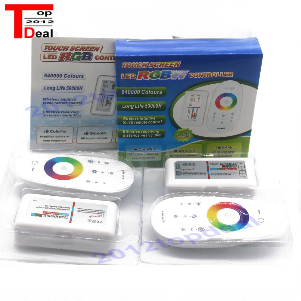 Сенсорный экран светодиодный RGB/RGBW контроллер 2,4G беспроводной DC12-24V сенсорный RF пульт дистанционного управления для RGB/RGBW светодиодные ленты