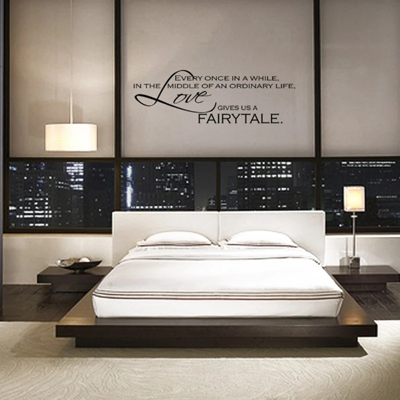 Любовь дает нам сказочные настенные наклейки для украшения спальни виниловые