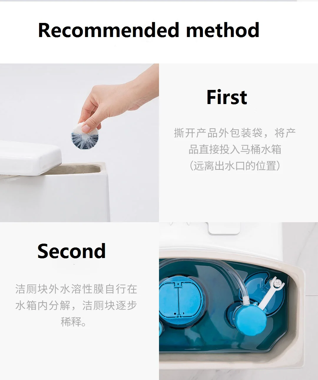 Xiaomi Clean-n-fresh двойной эффект дезодорирующий чистящий туалетный блок независимая Водорастворимая пленка упаковка Анионный активный