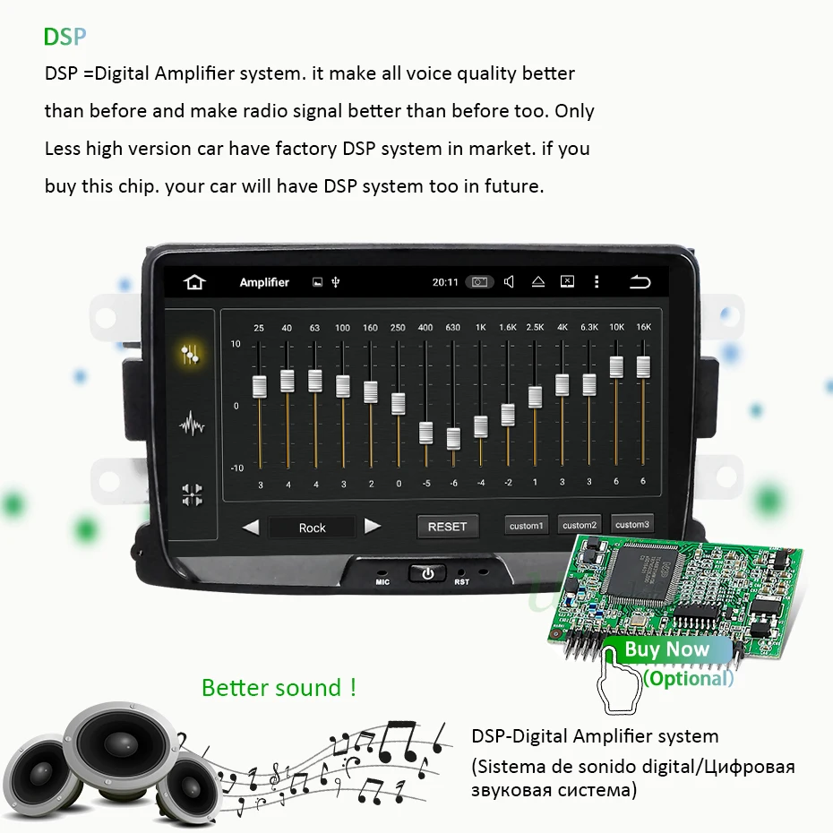 8" DSP IPS 64G Android 9.0 Car GPS Radio For Dacia Sandero Duster Renault Captur Lada Xray2 Logan 2n Navigation Screen NO DVD PC
