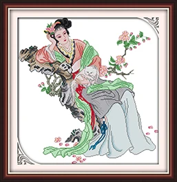 Qin Keqing 9 NKF Набор для вышивания крестиком 12 Дев, 11CT, 14CT, набор для рукоделия, Китайская вышивка крестиком, картина для домашнего декора - Цвет: Qin Keqing 9
