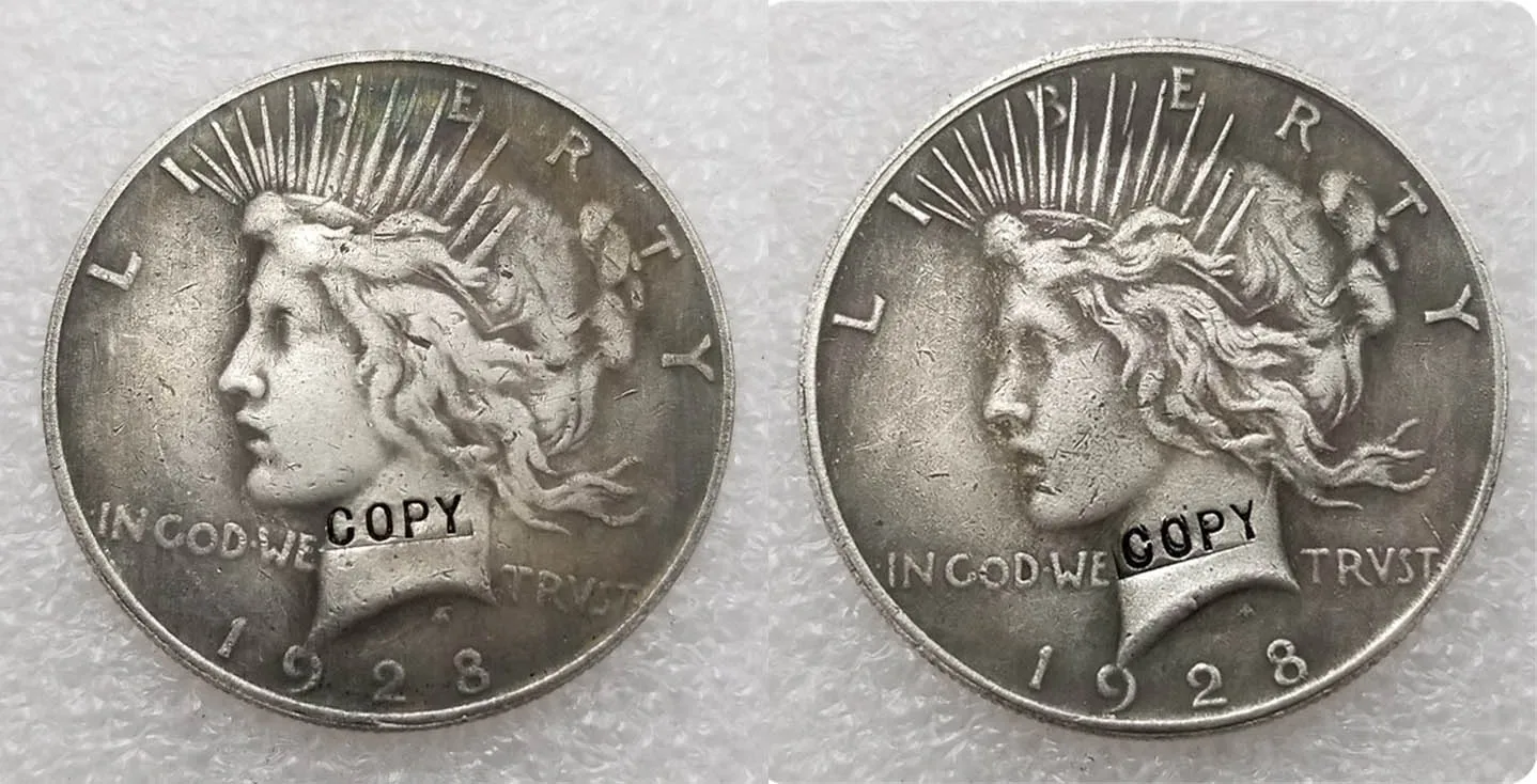 1928 Peace Dollar Two Face Coin(1928) COPY COINS | Дом и сад