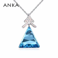 anka christmas tree geometry crystal pendant necklace for women triangle crystal fashion gifts crystals from austria 121493
