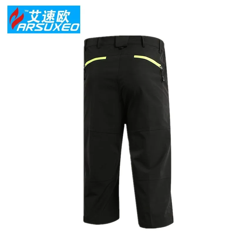 ARSUXEO мужские ropa ciclismo bicicleta 3/4 штаны для велоспорта брюки для горного велосипеда дышащие водонепроницаемые