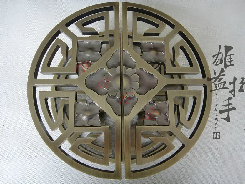 

Spot European modern semi-bronze Handle Chinese antique wooden door glass door stainless steel door handles