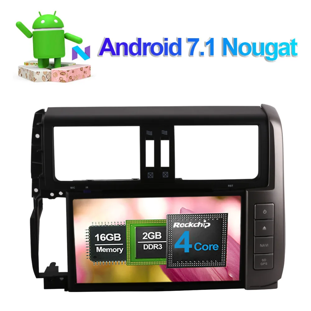 Android 7 1/8 0 Octa Core 4GB RAM автомобильный DVD мультимедийный плеер для Toyota Prado/Prado 150 2010-2013
