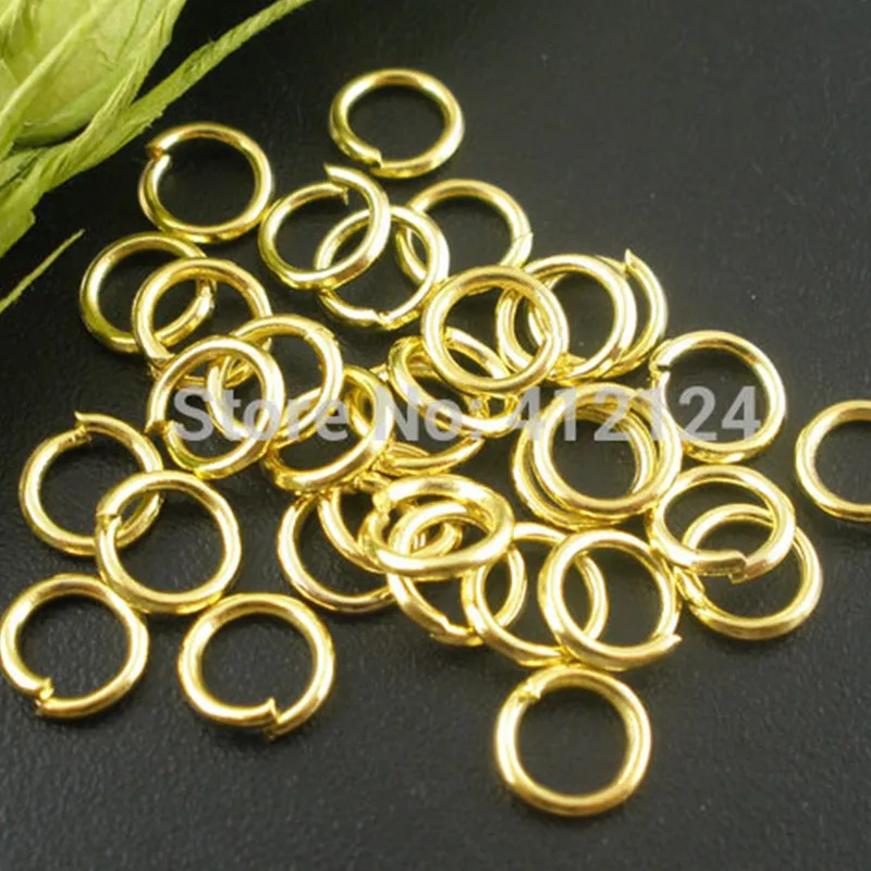 

2000Pcs Open Jump Rings Alloy Round Gold Plated Fashion Jewelry DIY Finding 6x1mm