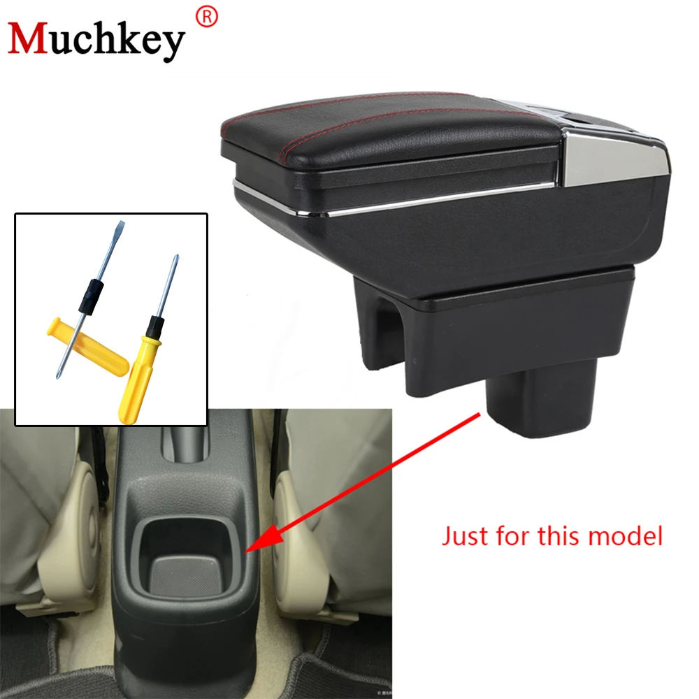 

Armrest box For SUZUKI SX4 2006-2018 central Console Arm Store content box cup holder ashtray PU Leather Interior Car Styling