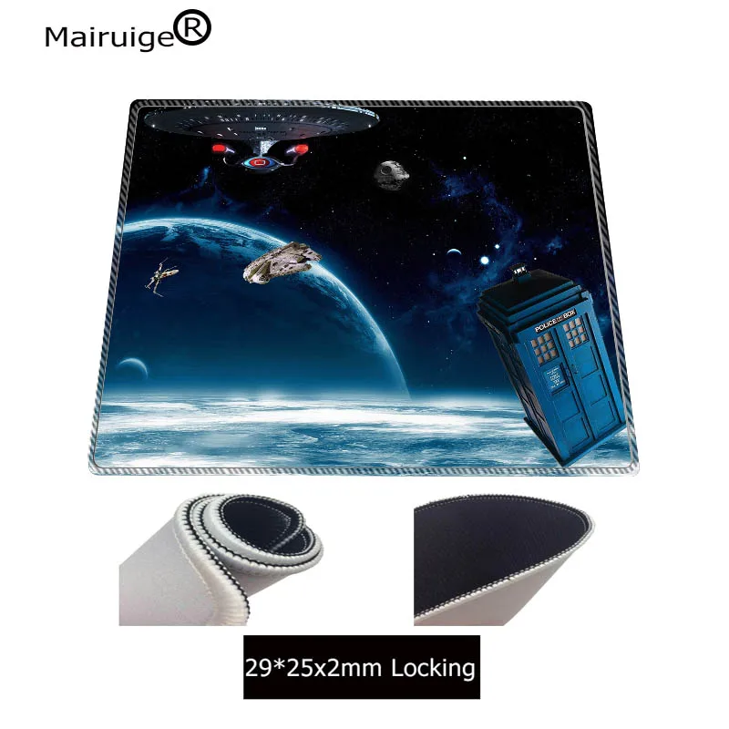 Большой игровой коврик для мыши Mairuige Doctor Who Speed геймерский с фиксируемой кромкой