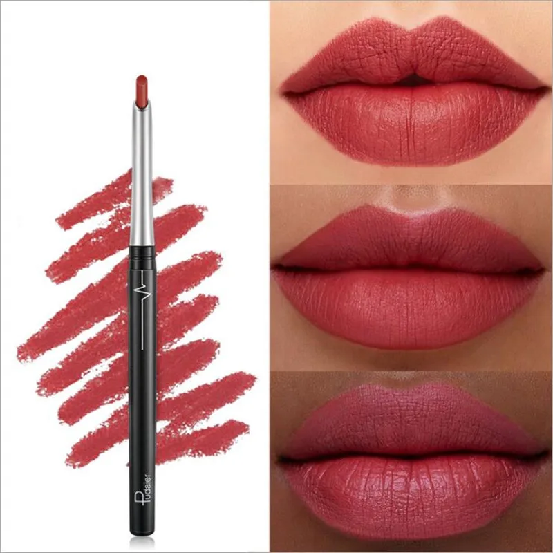 Pudaier Профессиональный Обнаженная матовая стойкая губная помада Lip Liner Pencil