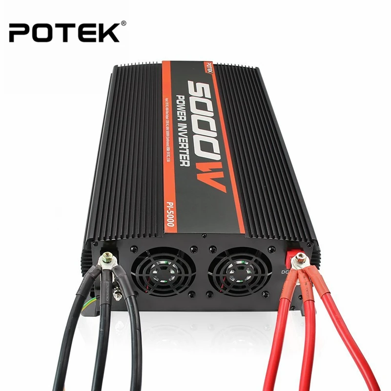 POTEK 5000W Power Inverter Four AC Outlets 12V DC to 110V Car with 2 USB Port | Автомобили и мотоциклы