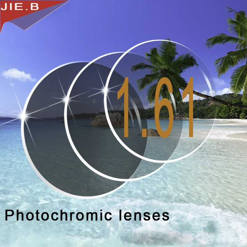 

1.61 Index Aspheric Transitions Photochromic Lenses Sunglasses Lens with Degree Single vision lens Photogray Photobrown Myopia