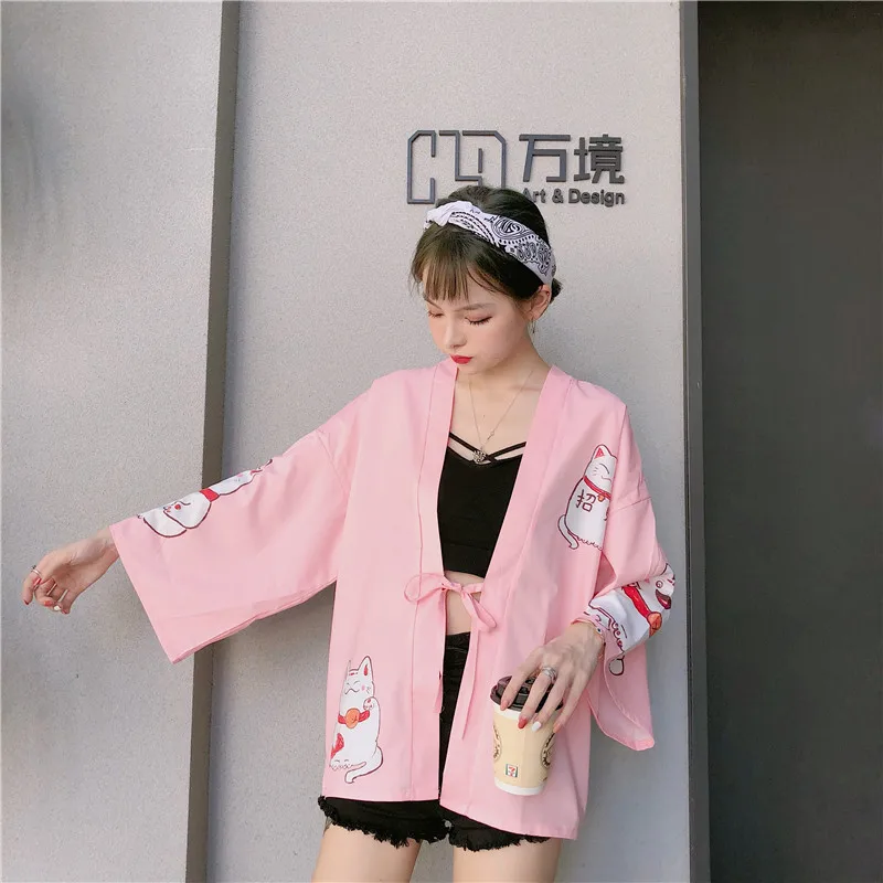Японские наряды кимоно кардиган для женщин юката женское китайское harajuku kawaii
