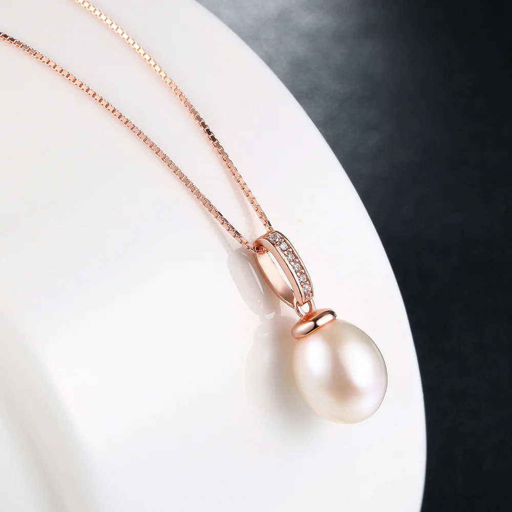 Женская подвеска из серебра 925 пробы с натуральным пресноводным жемчугом|necklace