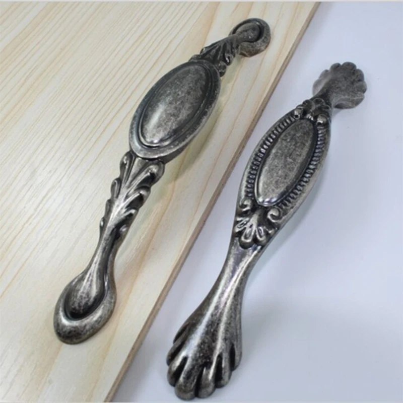 

Free shipping 128mm vintage silver furniture handle Antique kitchen cabinet drawer pull knobs 5" Distress dresser cupboard pulls