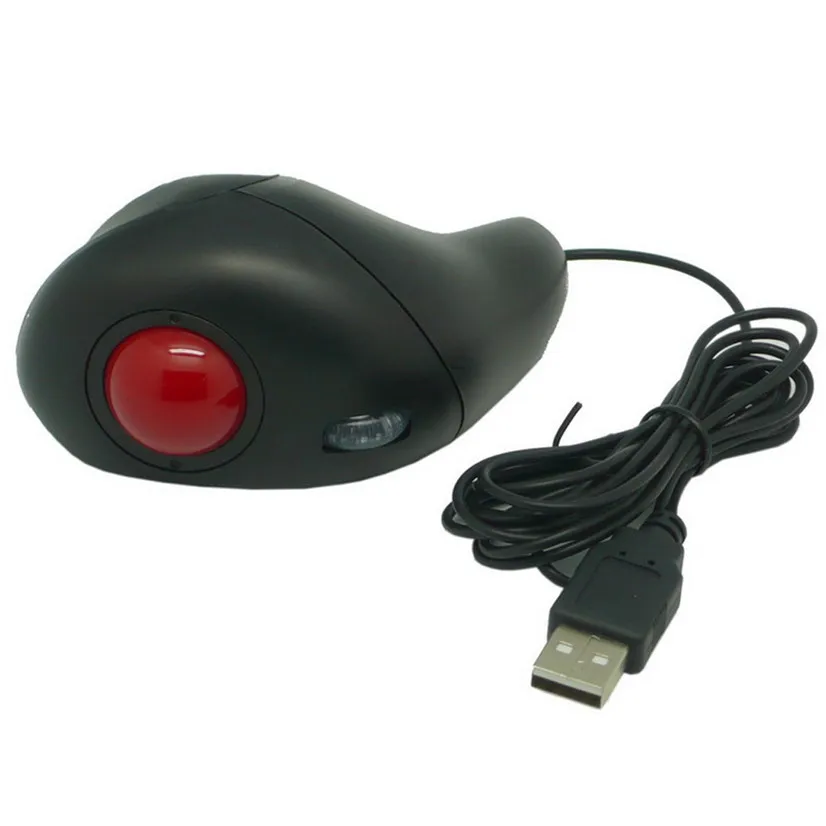 Новая мышь для ноутбука, компьютера, оптическая ручная USB трекбол мышь Мыши Win 7 OS 160829 - Цвет: black