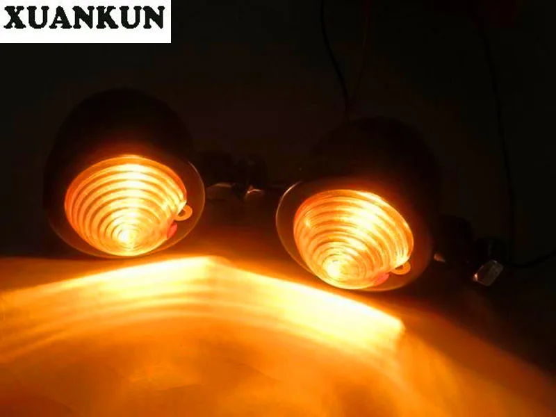 Модифицированные ретро металлические прозрачные поворотные огни XUANKUN для