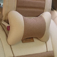 car seat head neck rest car neck headrest quality linen breathable car headrest auto supplies 2pcs