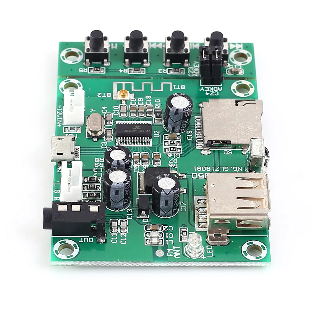 Fm-приемник беспроводной Bluetooth модуль V4.2 декодер плата модуль для MP3 APE FLAC WAV поддержка USB TF карта FM приемник
