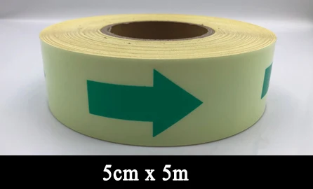 50mmx5m 5 см х 5 м водонепроницаемый фотолюминесцентный ПЭТ знак выхода светящаяся лента - Цвет: 50mmx5m
