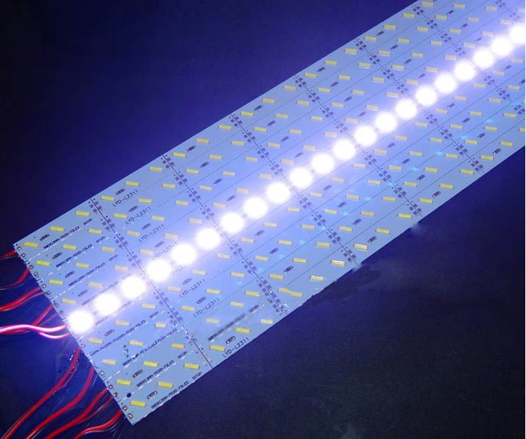 10 шт. x 50 см двойной чип SMD 7020 Жесткая светодиодная лента Водонепроницаемая 12 в SAMSUNG