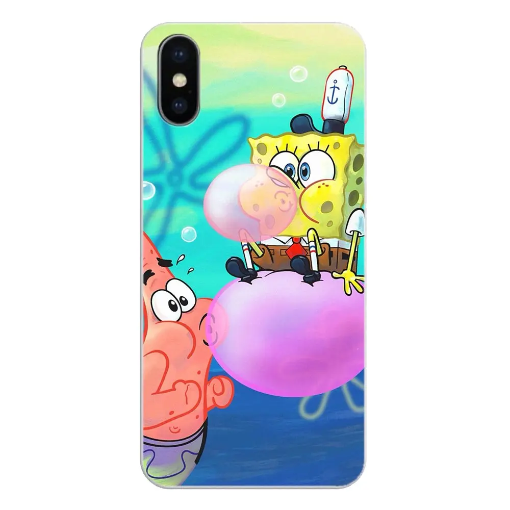 Прозрачные мягкие чехлы для Motorola Moto X4 E4 E5 G5 G5S G6 Z Z3 G3 C Play Plus Губка Боб смешной |