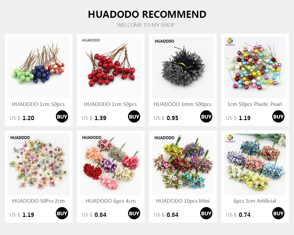 HUADODO 1,5 мм 400 шт искусственная тычинка ручной работы Искусственные цветы принадлежности для свадебной вечеринки украшения дома DIY Аксессуары