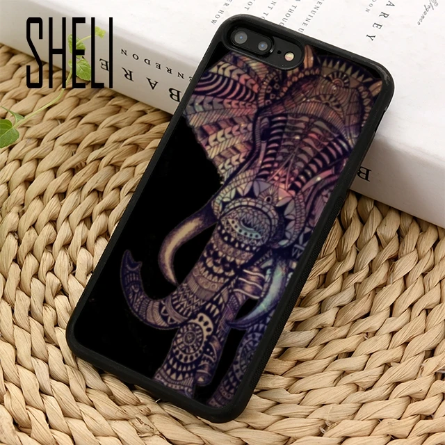 SHELI Tribal Tattoos elephant nebula Phone Case Cover For iPhone 5 6 6s 7 8 plus 11 pro X XR XS max Samsung S7 edge S8 S9 S10 |