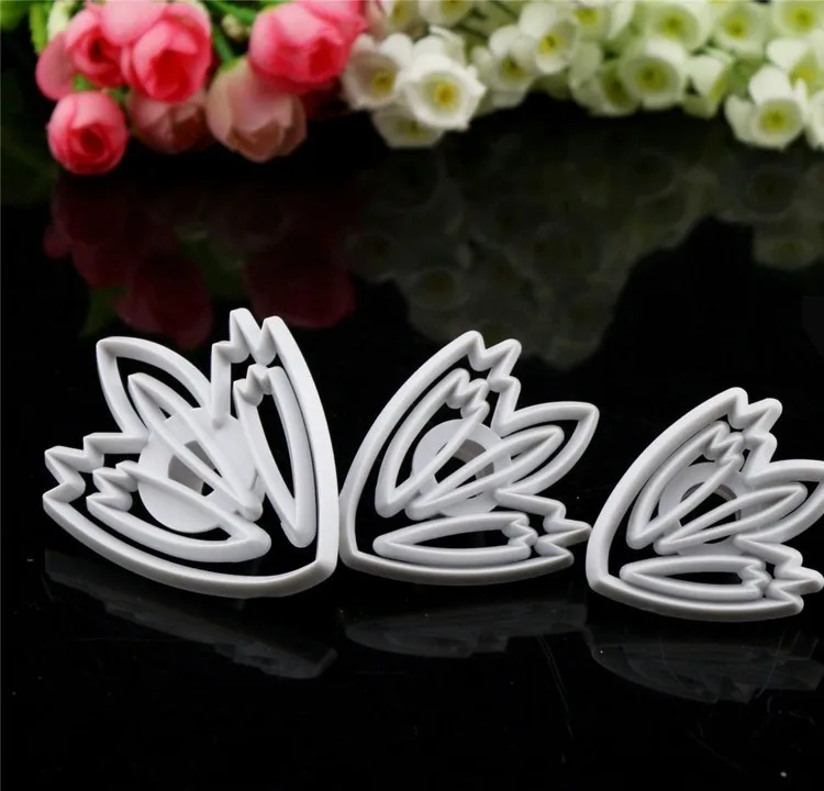 Новый дизайн тюльпан цветок помадка торт печенье Декор Плунжер резак сделай сам